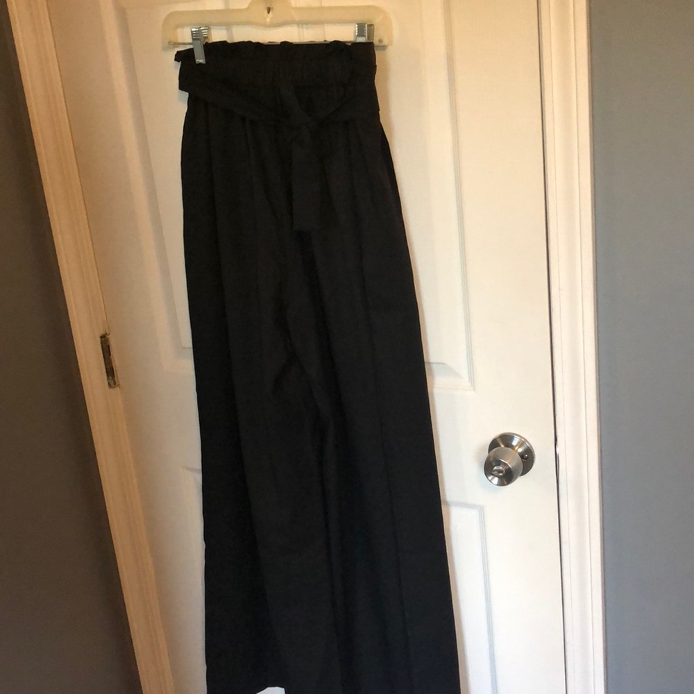 Black flared pants